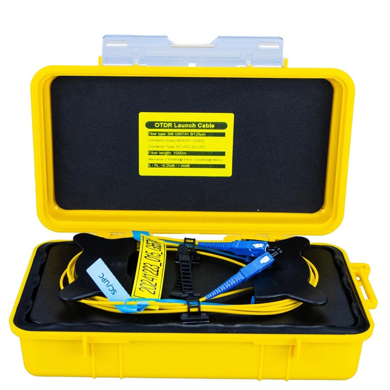 TEAYASON OTDR Launch Cable Box G652D 1km Fiber Cable, Single Mode 1310/1550nm, OTDR Dead Zone Eliminator Box Fiber Length 1000 Meters (SC/UPC-SC/UPC) - Image 1